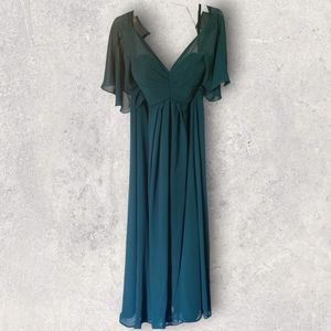 Bridesmaids dress, emerald green